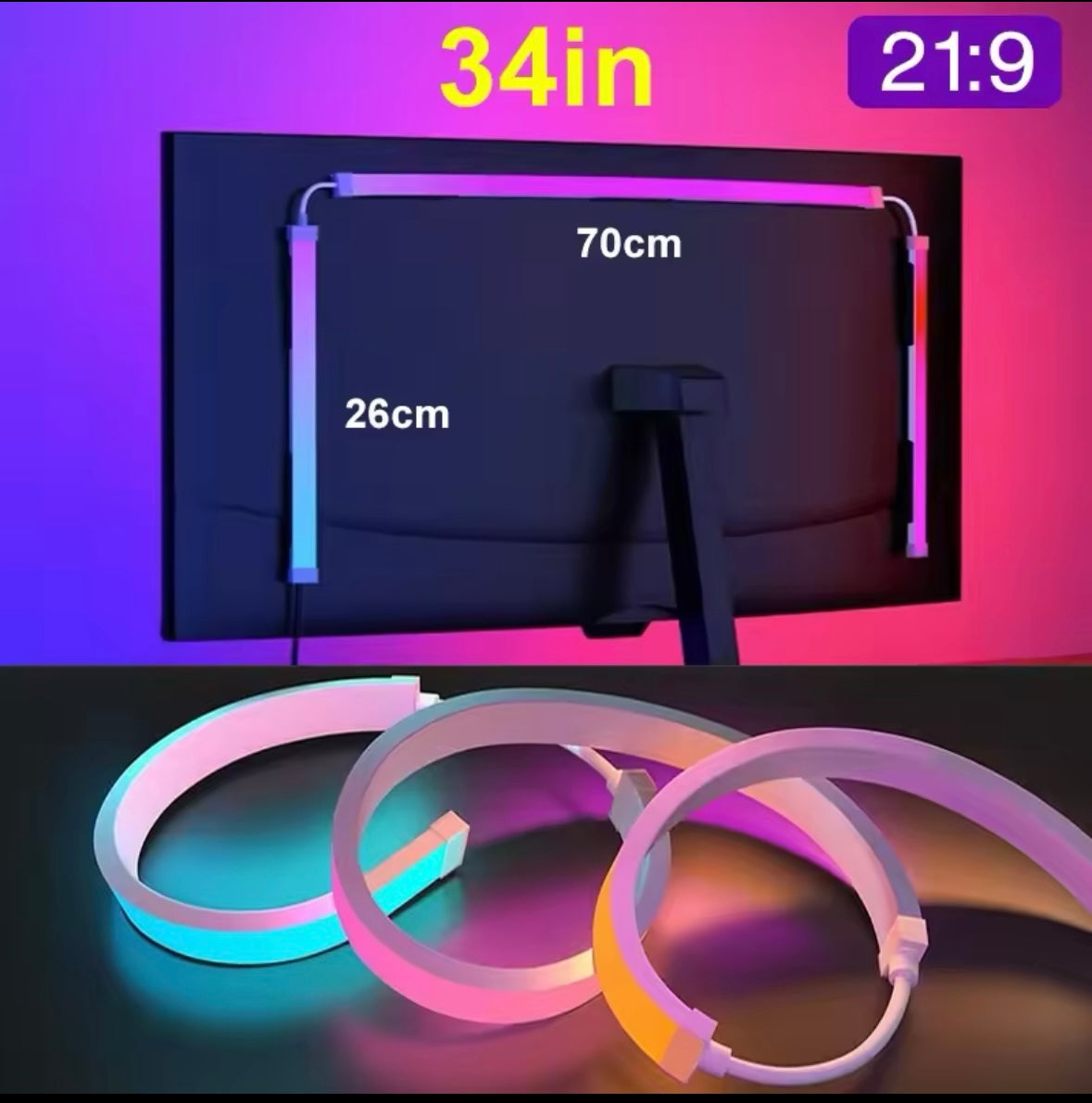 Computer Screen Synchronization Light Strip
Monitor Ambilight LED Lights Ambient Lighting PC
Backlight Pickup Light Game Room