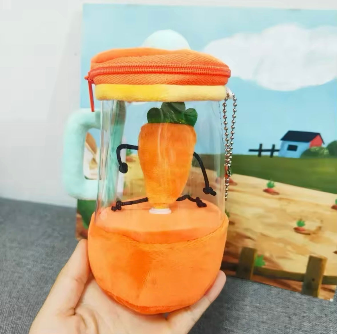 Internet Celebrity Tanaka Carrot Juicer Doll Fun Drawstring Spinning Plush Toy Creative Doll Gift
Decorative Figurines